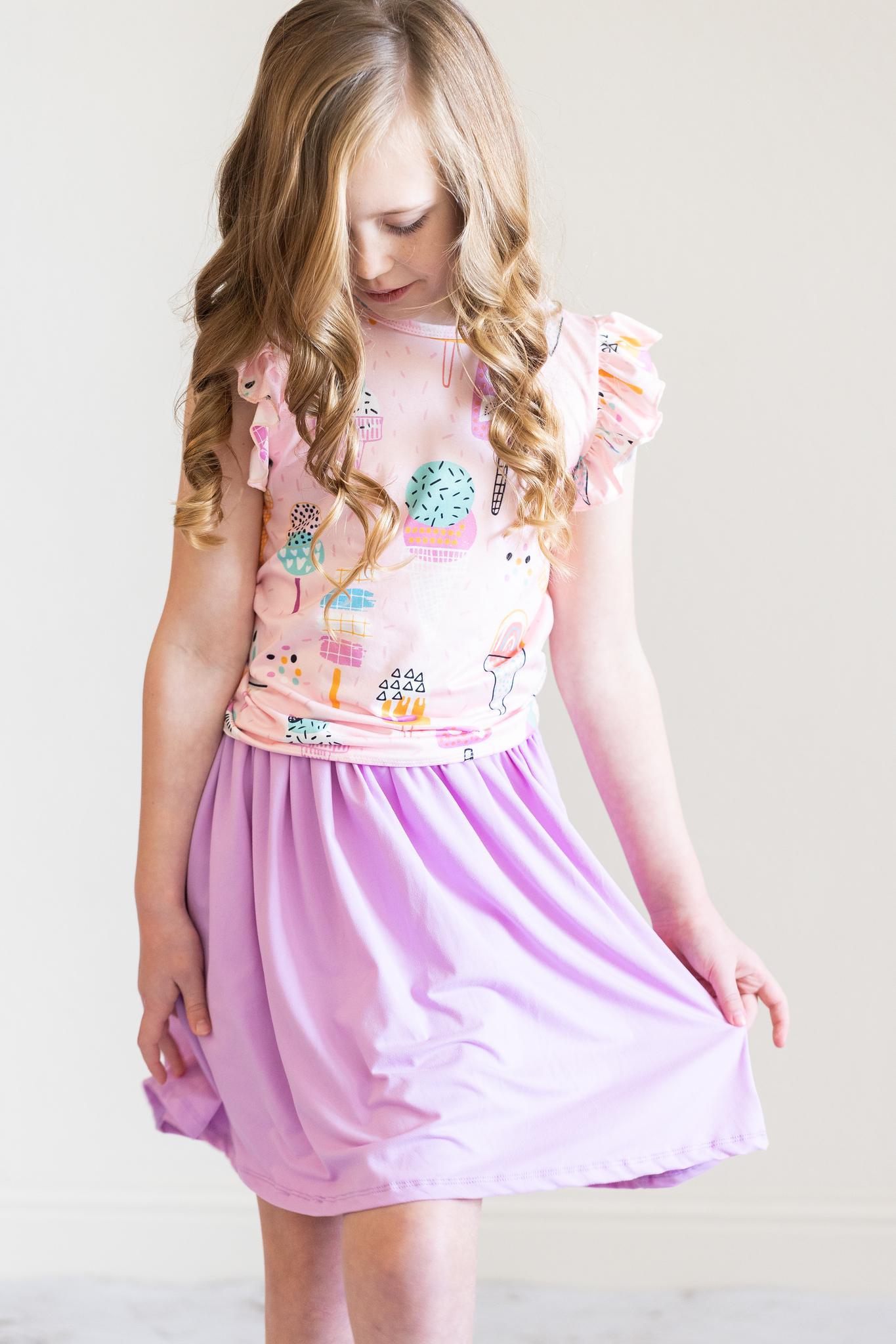 SALE Bright Lilac Twirl Skirt-Mila & Rose ®