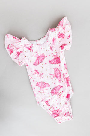Pirouette S/S Flutter Sleeve Leotard-Mila & Rose ®