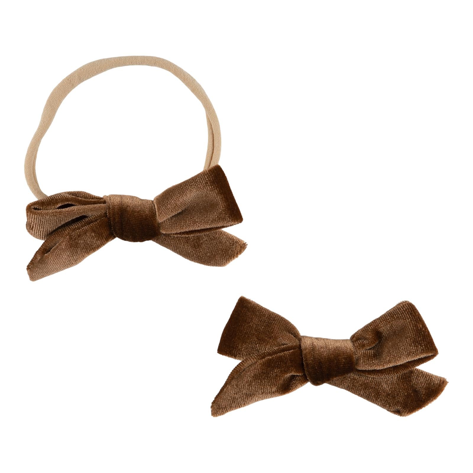 SALE Hot Chocolate Velvet Bow-Mila & Rose ®