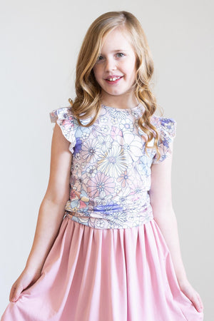 Sweet Escape S/S Ruffle Tee-Mila & Rose ®