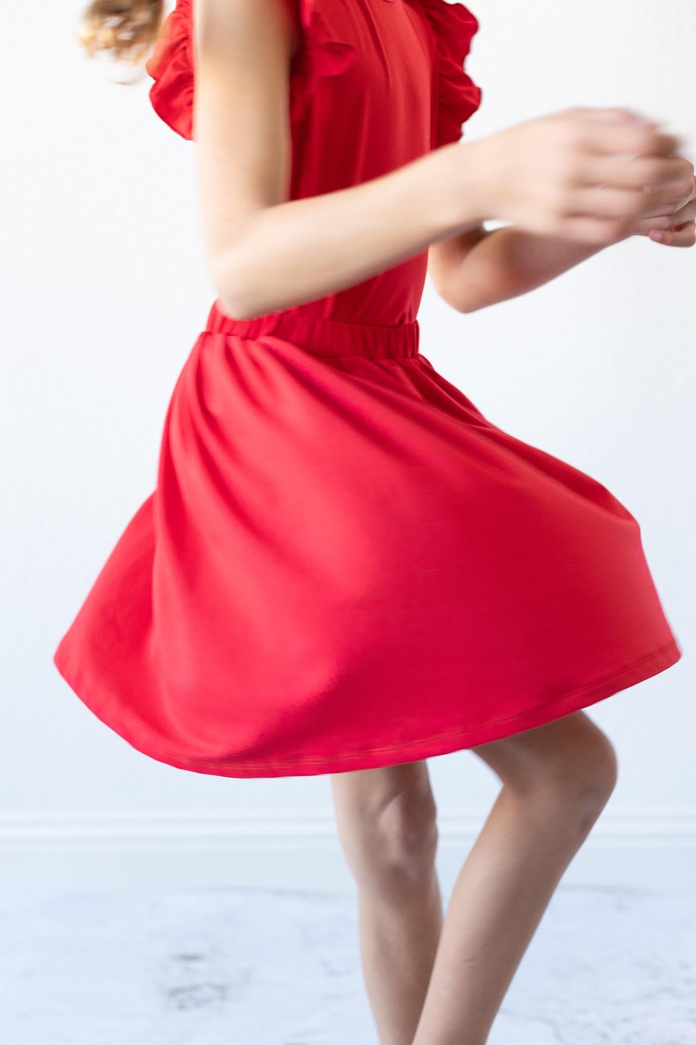 SALE Red Twirl Skirt-Mila & Rose ®
