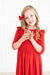 Red 3/4 Ruffle Twirl Dress-Mila & Rose ®