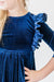 Navy Velvet Ruffle Twirl Dress-Mila & Rose ®