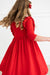 Red 3/4 Ruffle Twirl Dress-Mila & Rose ®