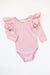 Vintage Pink L/S Flutter Sleeve Leotard - NEW-Mila & Rose ®