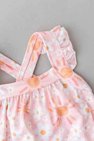 Sweet & Sunny Ruffle Cross Back Romper-Mila & Rose ®
