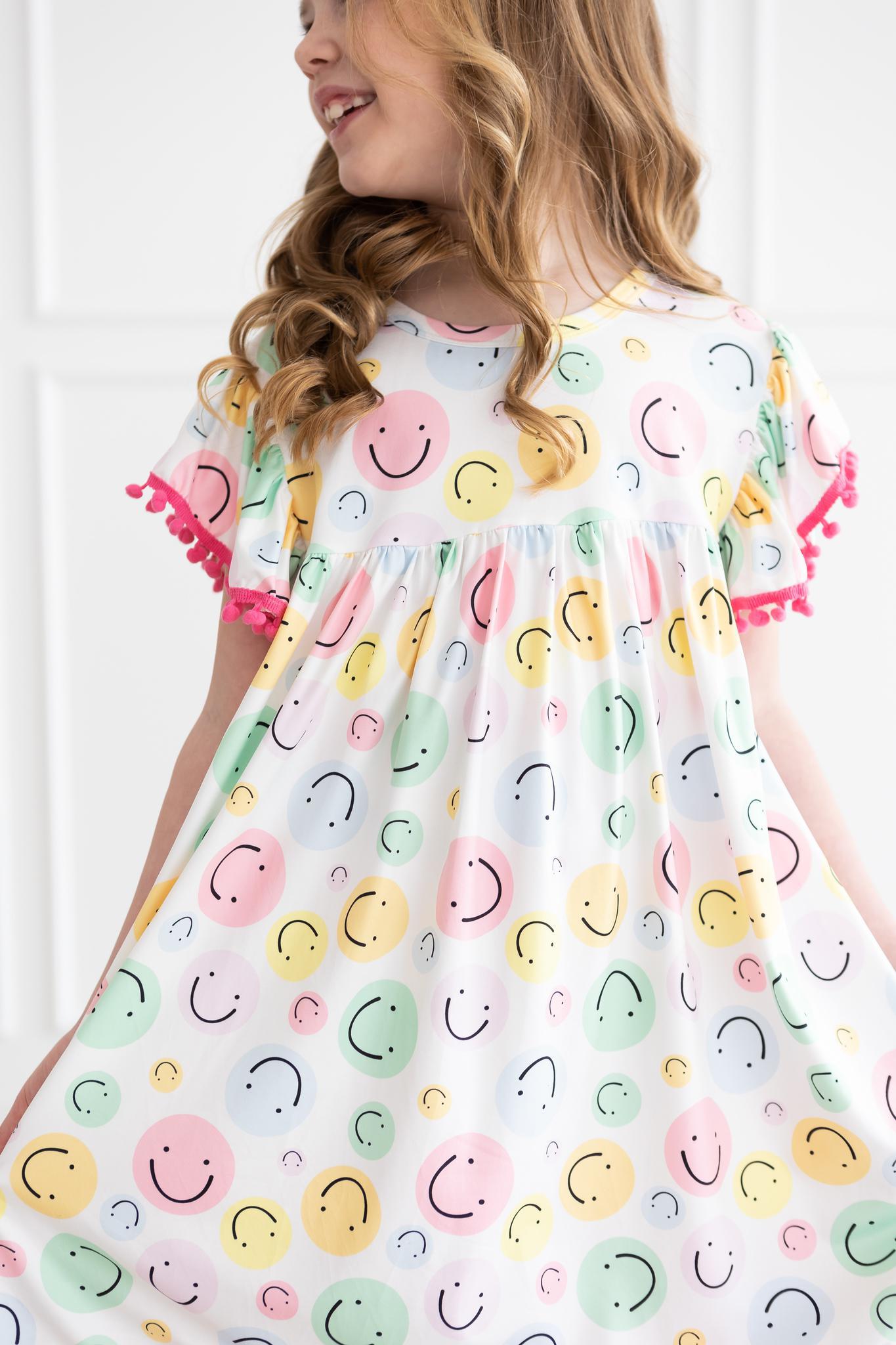 SALE Smile in Style Pom Pom Dress-Mila & Rose ®