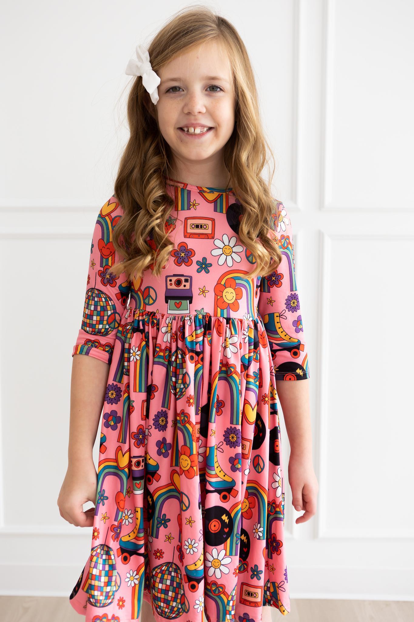 SALE Put Your Records On Twirl Dress-Mila & Rose ®