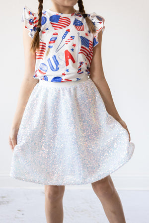 SALE Disco Sequin Twirl Skirt-Mila & Rose ®
