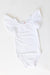 White S/S Flutter Sleeve Leotard-Mila & Rose ®