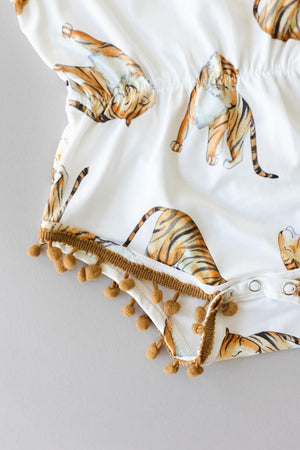 Tiger Queen Pom Pom Romper-Mila & Rose ®