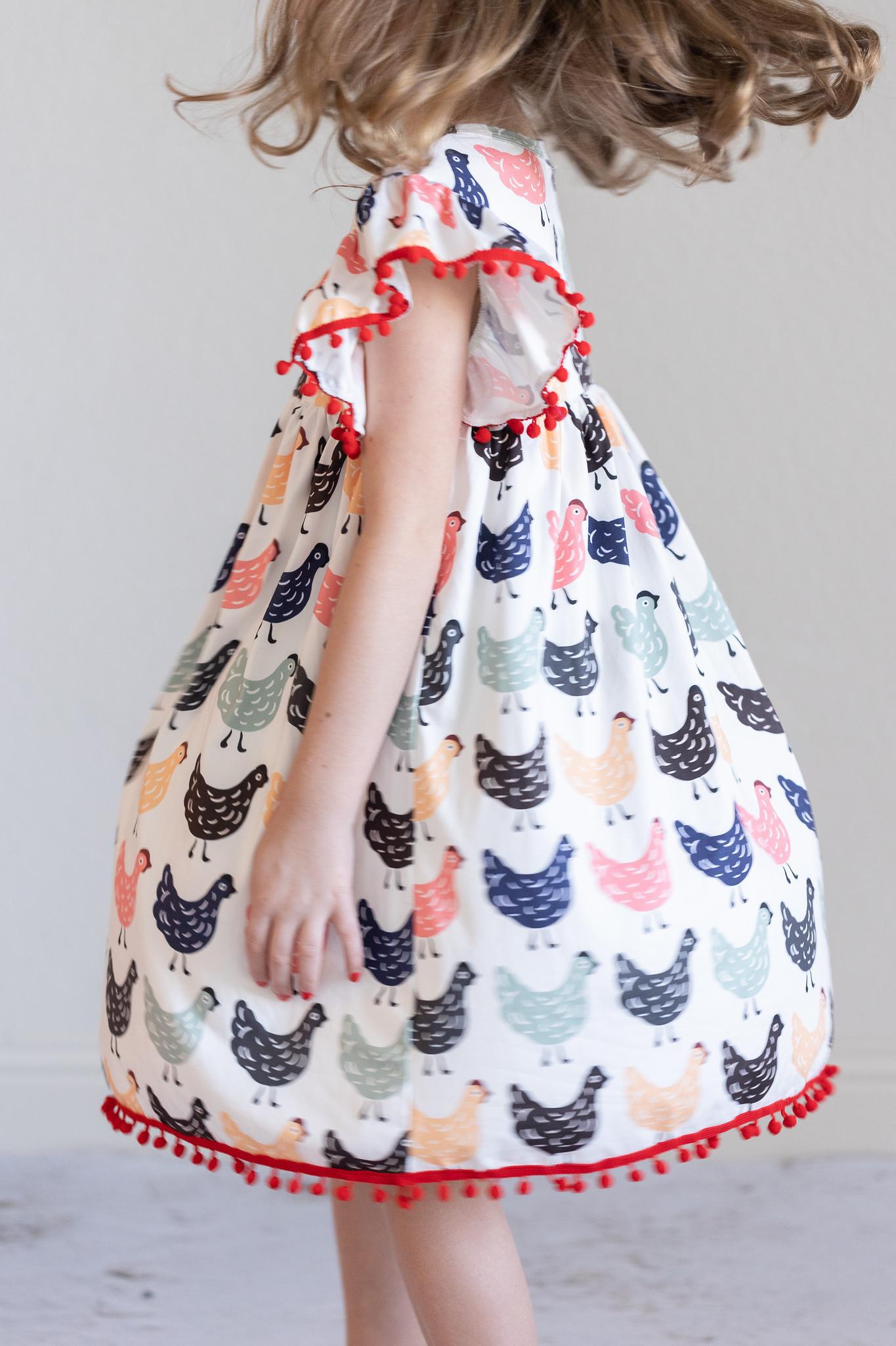 Chicken Pom Pom Dress-Mila & Rose ®