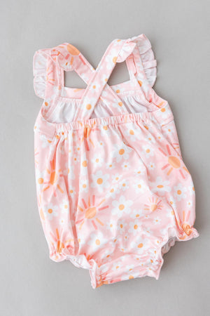 Sweet & Sunny Ruffle Cross Back Romper-Mila & Rose ®