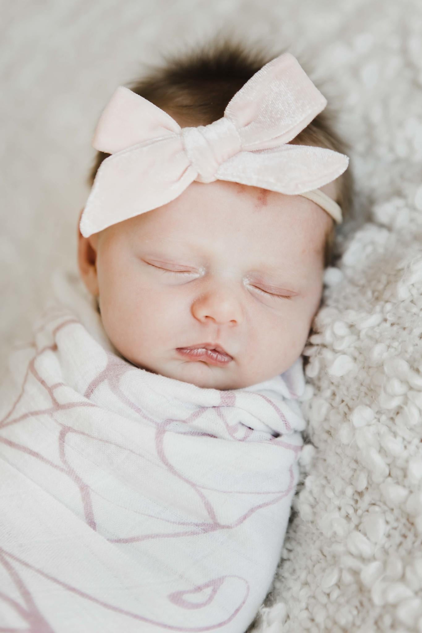 SALE Cantaloupe Velvet Bow-Mila & Rose ®