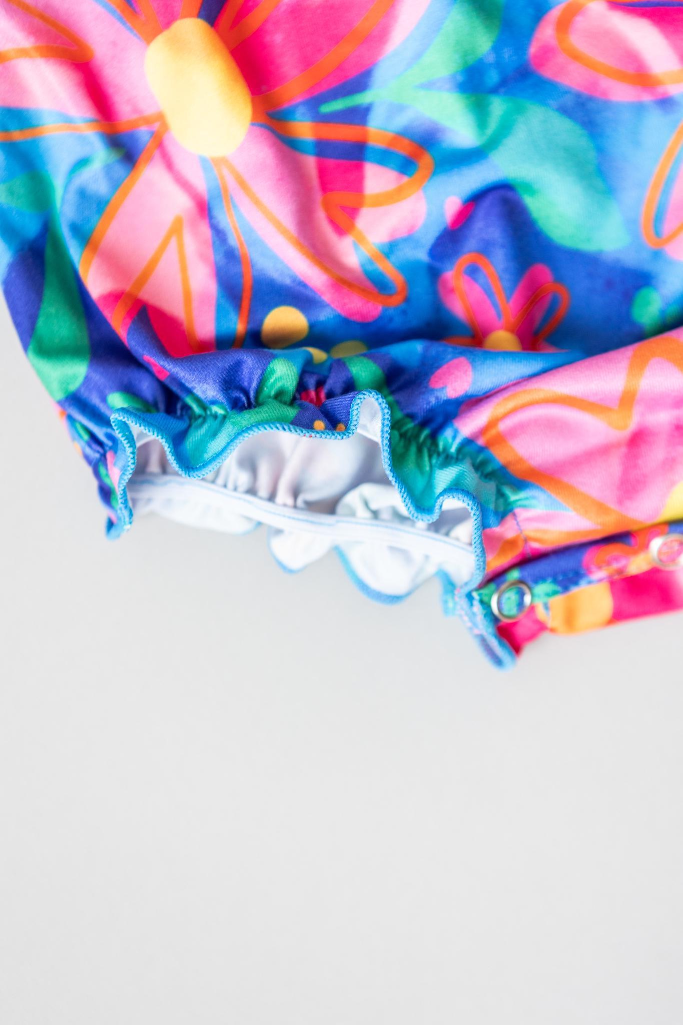 Springing Around Ruffle Cross Back Romper-Mila & Rose ®