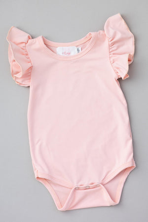 Peach S/S Flutter Bodysuit - NEW-Mila & Rose ®