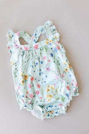 Wild Woods Ruffle Cross Back Romper-Mila & Rose ®