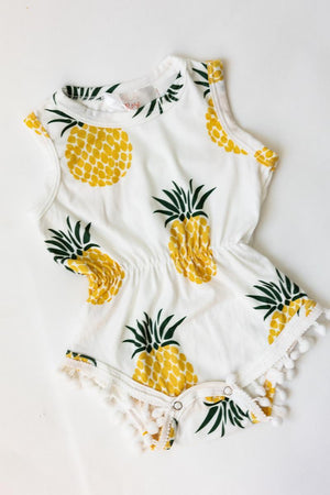 Pineapple Pom Pom Romper-Mila & Rose ®