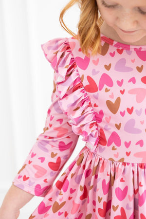 Melt My Heart Ruffle Twirl Dress-Mila & Rose ®