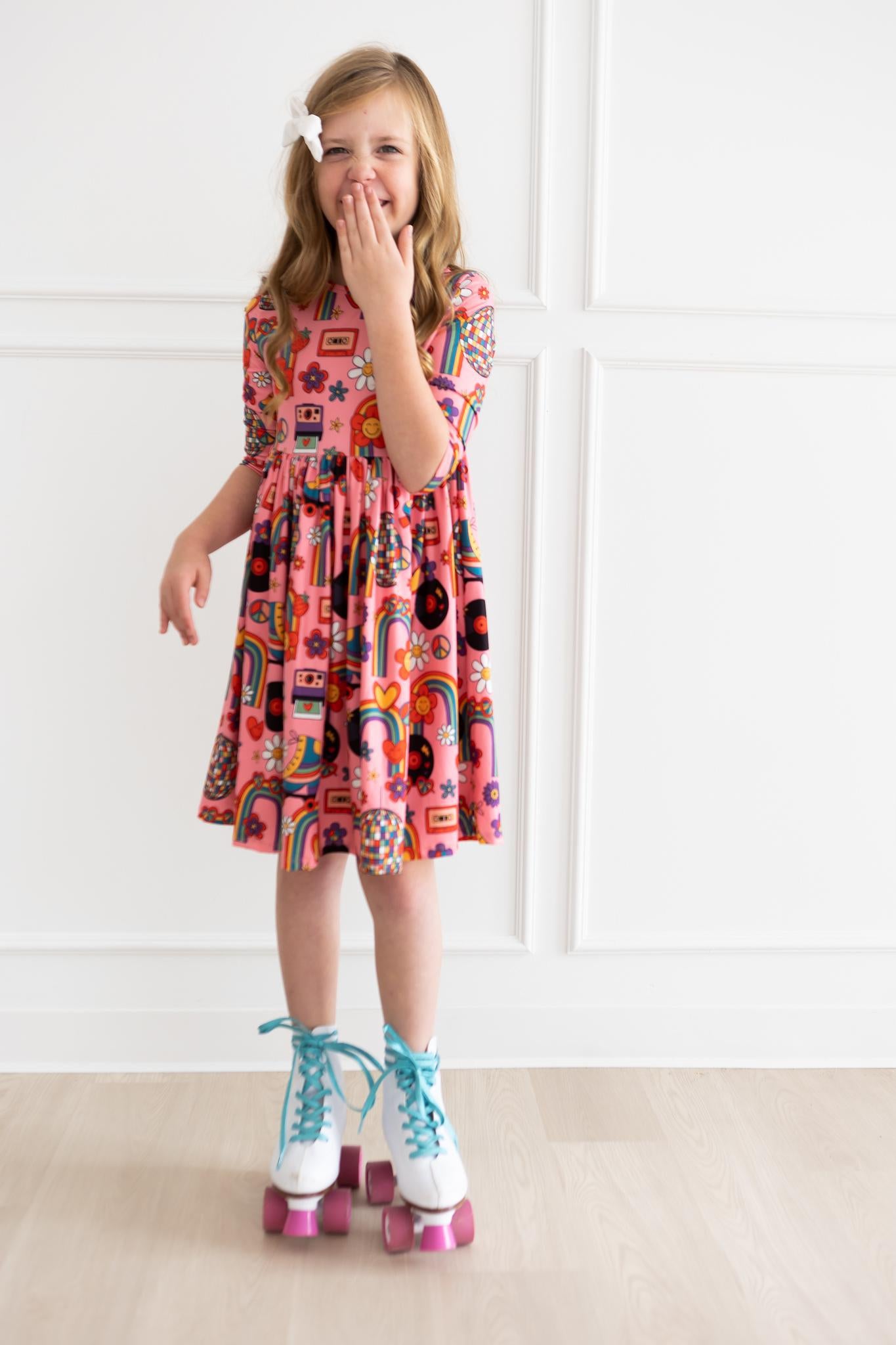 SALE Put Your Records On Twirl Dress-Mila & Rose ®