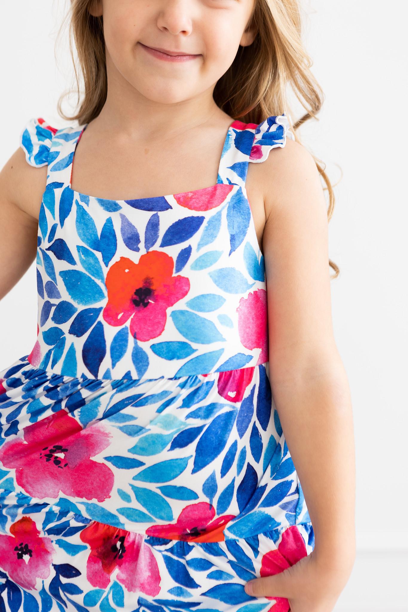 Vivid Garden Ruffle Maxi Dress-Mila & Rose ®