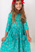 Christmas Candy 3/4 Sleeve Pocket Twirl Dress-Mila & Rose ®