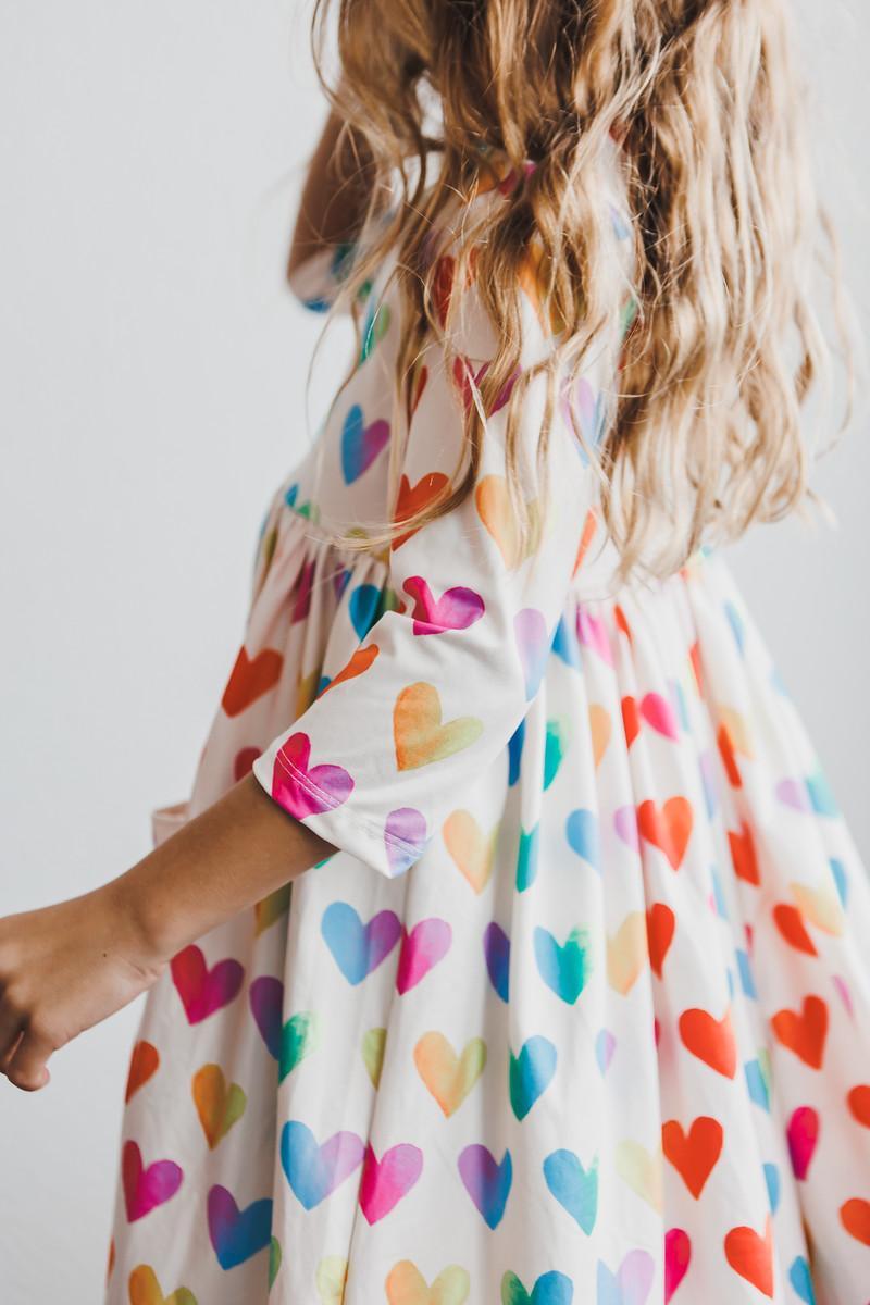 Lotta Love 3/4 Sleeve Pocket Twirl Dress-Mila & Rose ®