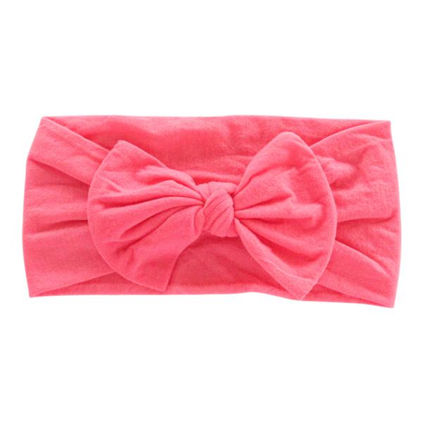 Coral Nylon Bow Headwrap-Mila & Rose ®