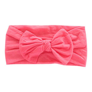 Coral Nylon Bow Headwrap-Mila & Rose ®