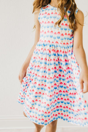Red, White & Cute Tank Twirl Dress-Mila & Rose ®