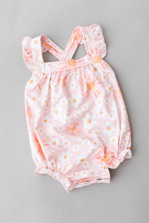 Sweet & Sunny Ruffle Cross Back Romper-Mila & Rose ®