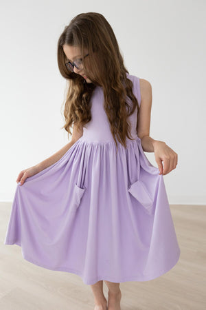 Lavender Pocket Tank Twirl Dress-Mila & Rose ®