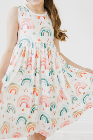 Tonal Rainbow Tank Twirl Dress-Mila & Rose ®