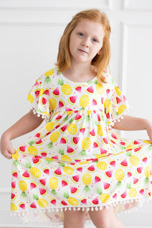 SALE Pineapple Party Pom Pom Dress-Mila & Rose ®