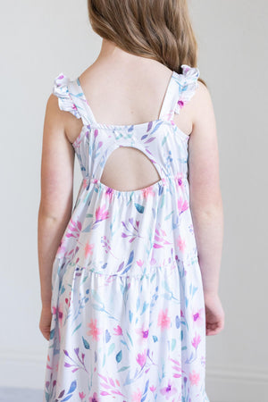 Pastel Wildflowers Ruffle Maxi Dress-Mila & Rose ®