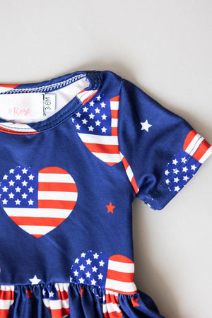 I Heart the USA S/S Twirl Bodysuit-Mila & Rose ®