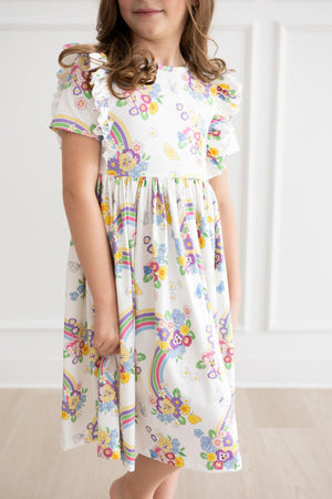 SALE Rainbow Butterfly S/S Ruffle Twirl Dress-Mila & Rose ®