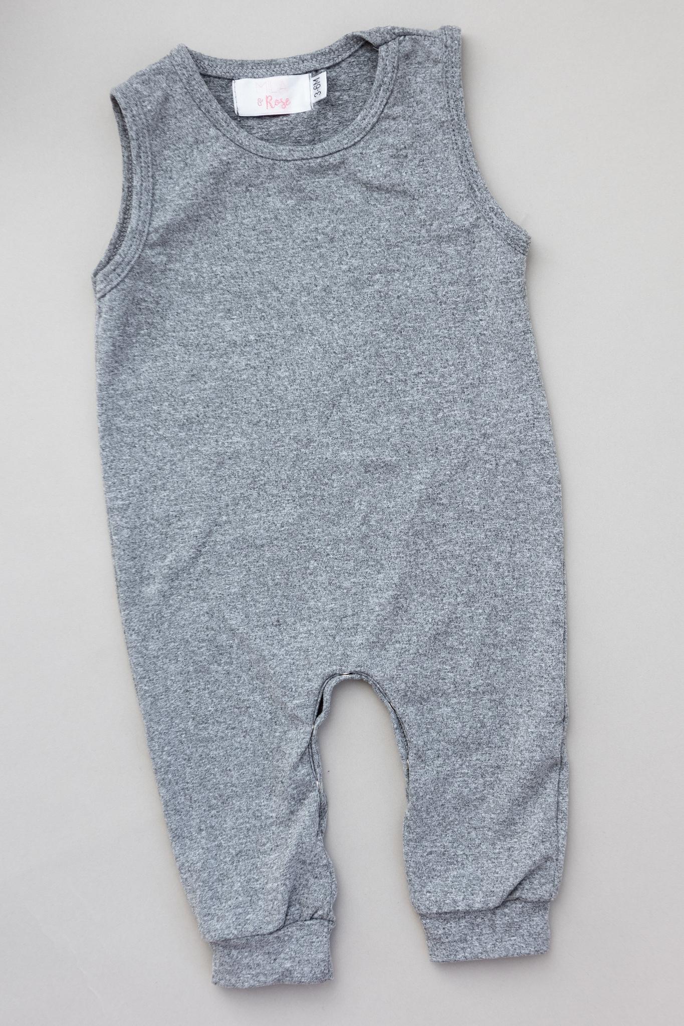 Heather Gray Tank One-Piece Jogger-Mila & Rose ®