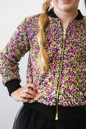 Rainbow Sequin Jacket-Mila & Rose ®