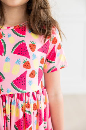 Watermelon Wonder S/S Pocket Twirl Dress-Mila & Rose ®