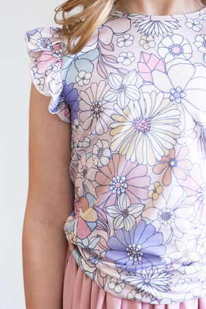 Sweet Escape S/S Ruffle Tee-Mila & Rose ®