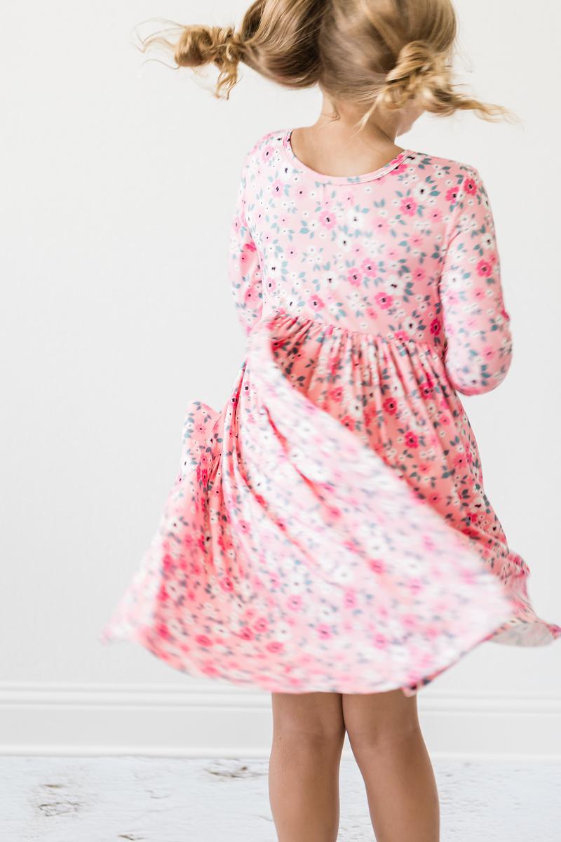Azalea 3/4 Sleeve Pocket Twirl Dress-Mila & Rose ®