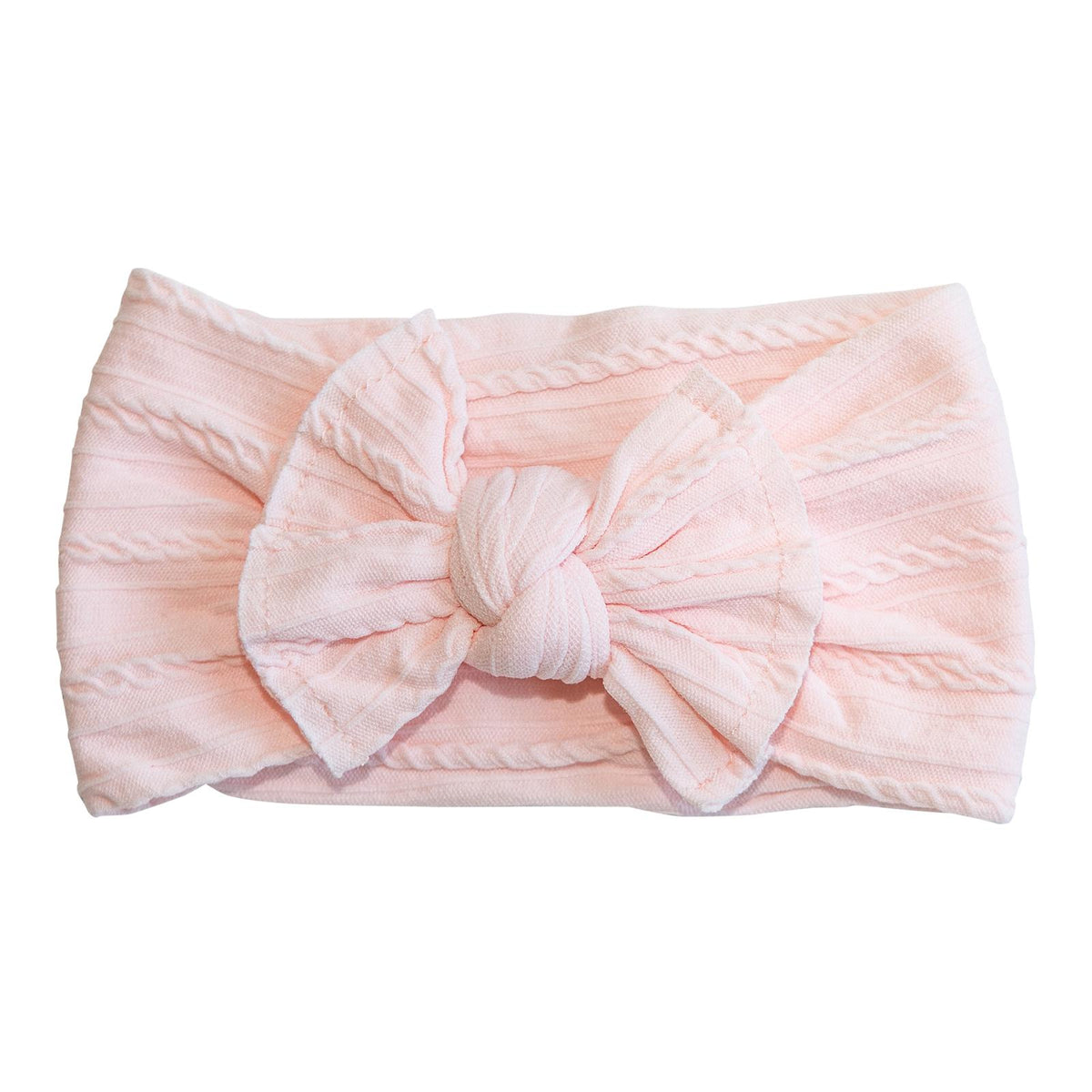 Ballerina Pink Cable Knit Nylon Headwrap-Mila & Rose ®