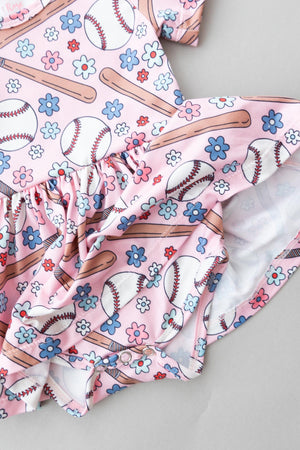 Batter Up S/S Twirl Bodysuit-Mila & Rose ®