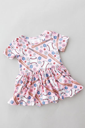 Batter Up S/S Twirl Bodysuit-Mila & Rose ®