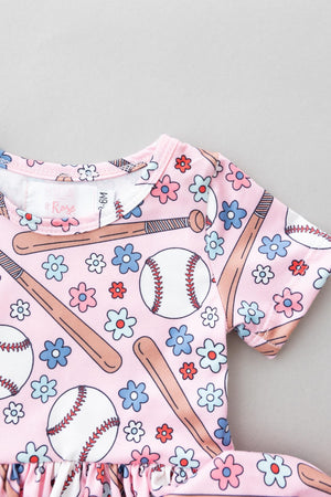 Batter Up S/S Twirl Bodysuit-Mila & Rose ®