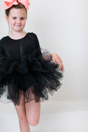 Black 3/4 Tutu Leotard-Mila & Rose ®