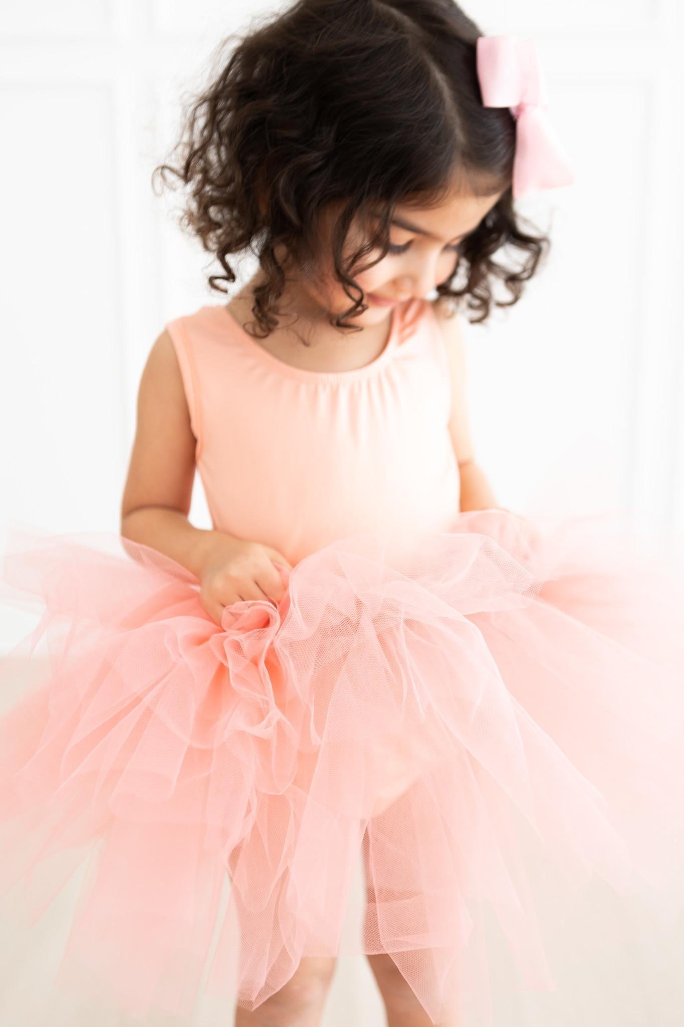 Bright Peach Tank Tutu Leotard-Mila & Rose ®