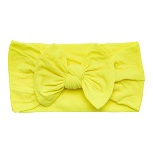 Bright Yellow Nylon Bow Headwrap-Mila & Rose ®