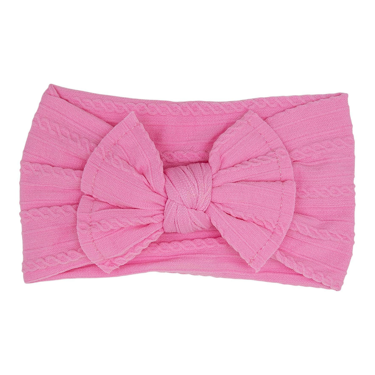 Bubblegum Pink Cable Knit Nylon Headwrap-Mila & Rose ®